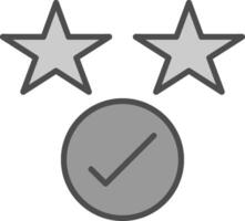 Rating Line Filled Greyscale Icon Design vector