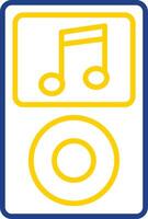 Music Player Line Two Colour Icon Design vector