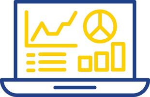 Web Analytics Line Two Colour Icon Design vector