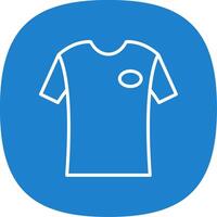 T Shirt Line Curve Icon Design vector