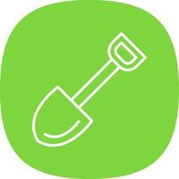 Shovel Line Curve Icon Design vector