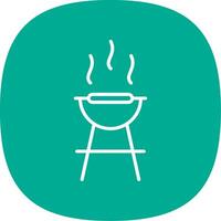 Bbq Line Curve Icon Design vector