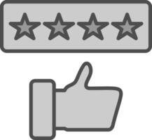 Rating Line Filled Greyscale Icon Design vector