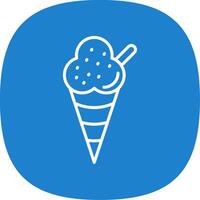 Icecream Line Curve Icon Design vector