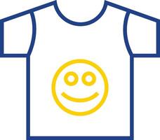 T Shirt Line Two Colour Icon Design vector