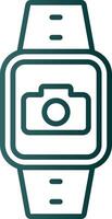 Camera Line Gradient Icon vector