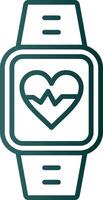 Heart Rate Monitor Line Gradient Icon vector