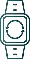 Synchronization Line Gradient Icon vector