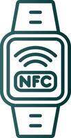 Nfc Line Gradient Icon vector