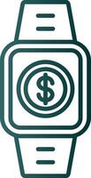 Payment Line Gradient Icon vector