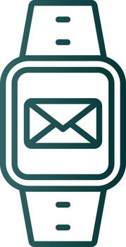 icono de degradado de línea de mensaje vector