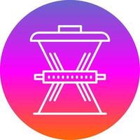 Waste Reduction Line Gradient Circle Icon vector