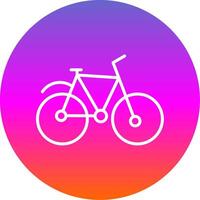 Bicycle Line Gradient Circle Icon vector