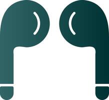 Earbuds Glyph Gradient Icon vector