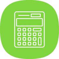 Calculator Line Curve Icon Design vector