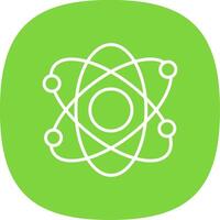 Atomic Line Curve Icon Design vector