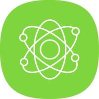 Atomic Line Curve Icon Design vector