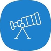 Telescope Line Curve Icon Design vector