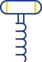 Corkscrew Line Two Colour Icon Design vector