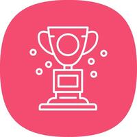 Trophy Line Curve Icon Design vector