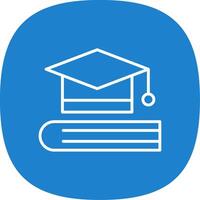 Graduation Line Curve Icon Design vector