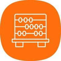 Abacus Line Curve Icon Design vector