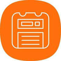 Floppy Disk Line Curve Icon Design vector