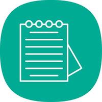 Notepad Line Curve Icon Design vector