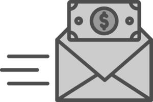Bribe Line Filled Greyscale Icon Design vector