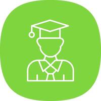 Graduation Line Curve Icon Design vector