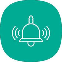 Bell Line Curve Icon Design vector