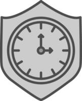 Reliablity Line Filled Greyscale Icon Design vector