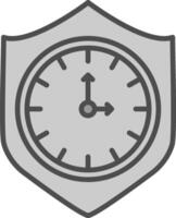 Reliablity Line Filled Greyscale Icon Design vector