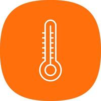 Thermometer Line Curve Icon Design vector