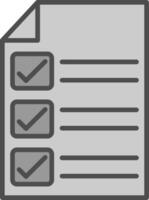 Check In Line Filled Greyscale Icon Design vector