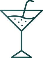 martini línea degradado icono vector