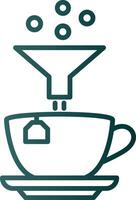 Coffee Filter Line Gradient Icon vector