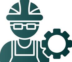 Engineer Glyph Gradient Icon vector