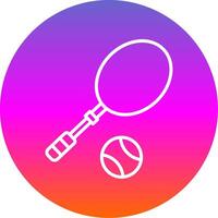 Tennis Line Gradient Circle Icon vector