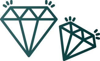 Diamond Line Gradient Icon vector