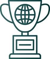 World Line Gradient Icon vector