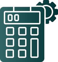 Calculator Glyph Gradient Icon vector