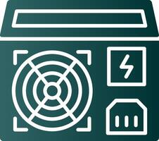 Power Supply Glyph Gradient Icon vector