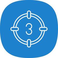 Countdown Line Curve Icon Design vector