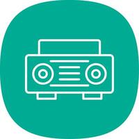 Radio Line Curve Icon Design vector