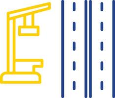 Motorway Line Two Colour Icon Design vector