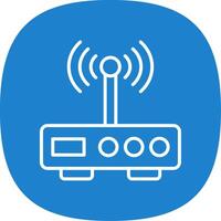 Modem Line Curve Icon Design vector