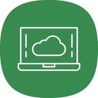 Cloud Line Curve Icon Design vector