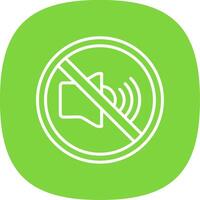 No Sound Line Curve Icon Design vector