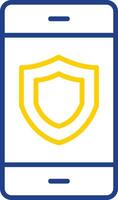 Security Line Two Colour Icon Design vector